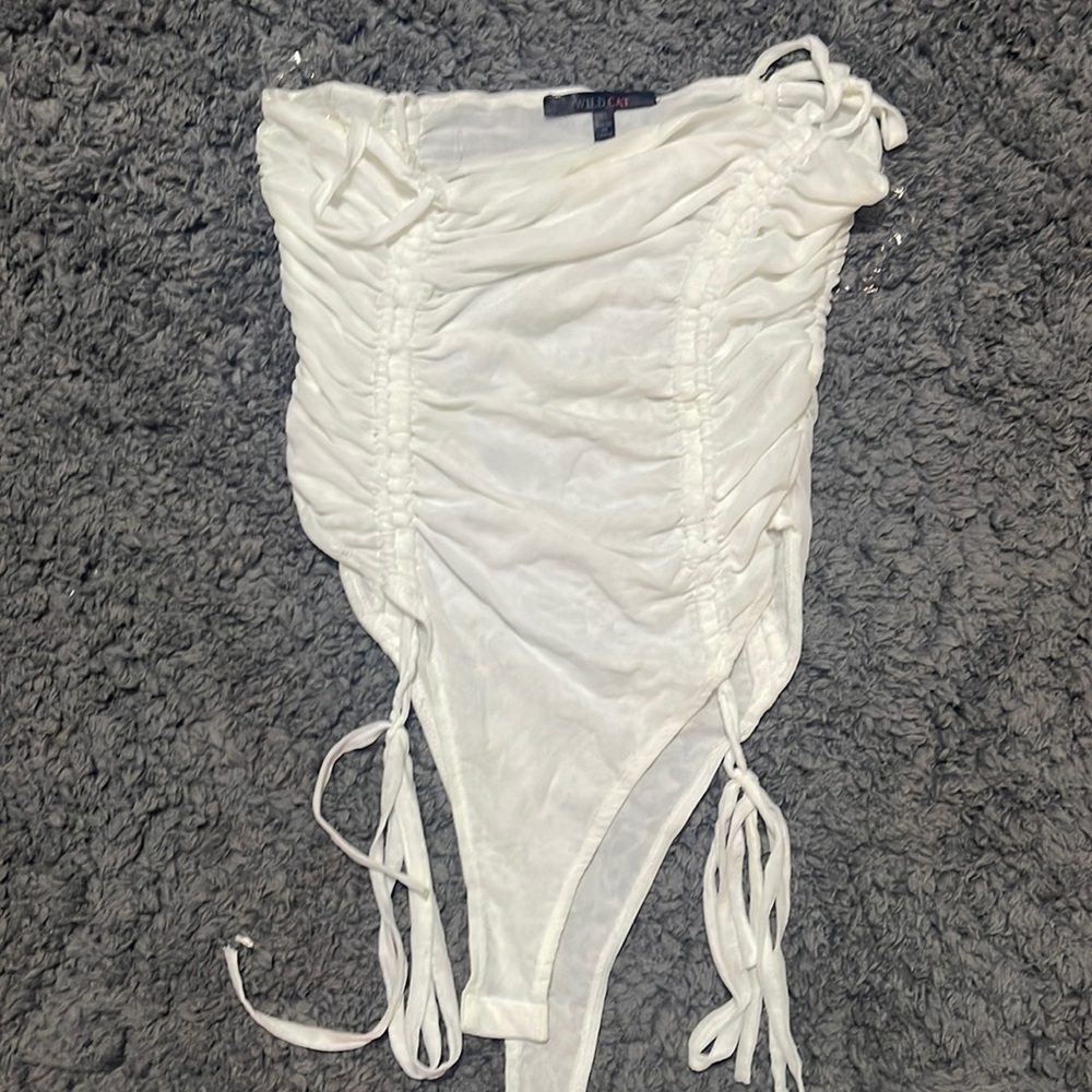 White mesh bodysuit